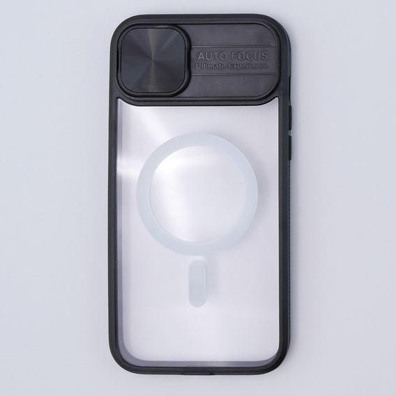 Чехол до iPhone 15 Plus, Slide Camera Magsafe, чёрный