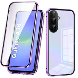 Чохол для Samsung Galaxy A36, Magnetic Dual Glass, фіолетовий