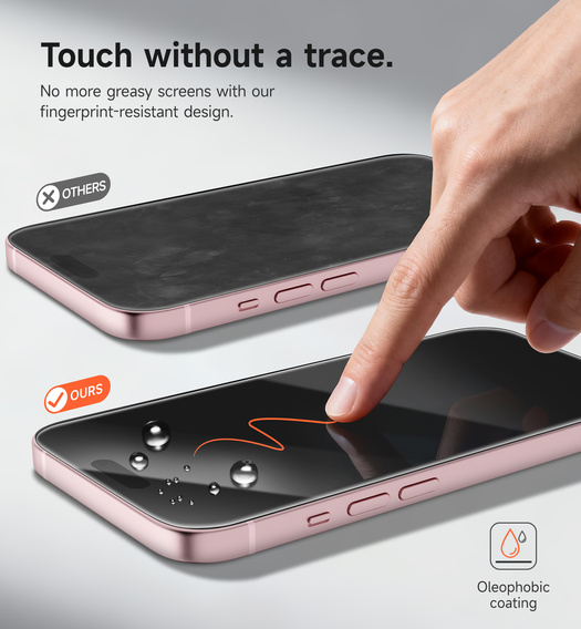 2x Закаленное стекло SURITCH для iPhone 16 / 15