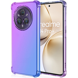 Чехол для Realme 14 Pro+ 5G, Gradient Dropproof, Фиолетовый / синий