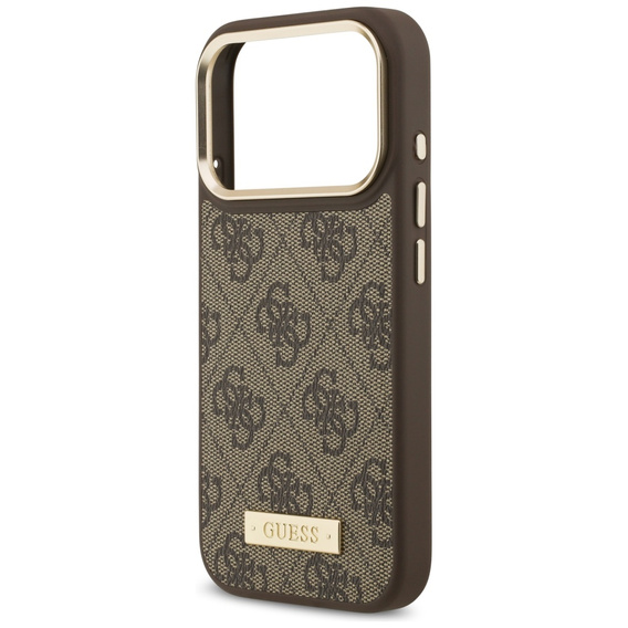 Чехол GUESS 4G Logo Plate MagSafe для iPhone 17 Pro