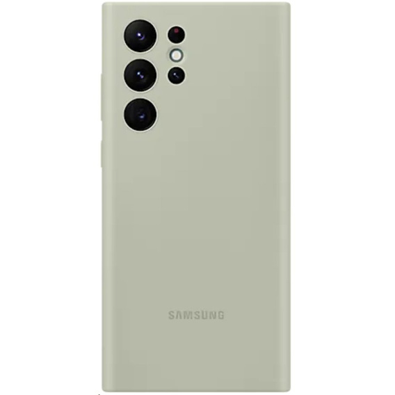 Оригинальный чехол Samsung для Galaxy S22 Ultra, Silicone Cover, Olive Green