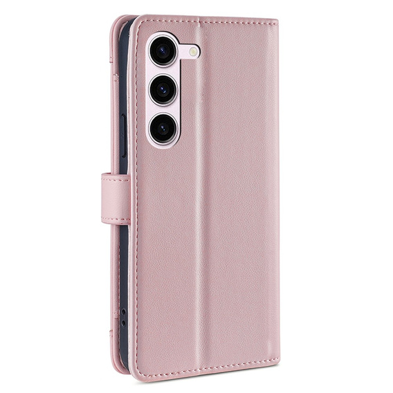 Откидной чехол для Samsung Galaxy S23, Wallet Zipper Pocket, розовый