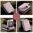 CASEME флип-кейс для Samsung Galaxy Z Flip5 5G, Litchi Wallet, розовый