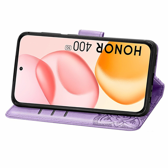 Откидной чехол для Honor 400 5G, Butterfly, фиолетовый