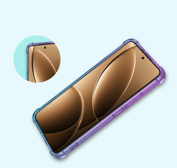 Чехол для Xiaomi Poco F7 Pro, Gradient Dropproof, Фиолетовый / синий