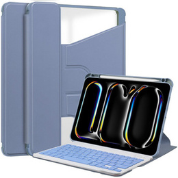 Чехол клавиатура для iPad Pro 11" 2024 (5 gen.), Rotary 360° Leather, фиолетовый