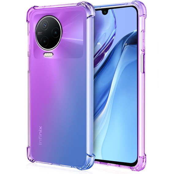 Чехол для Infinix Note 12 2023, Gradient Dropproof, Фиолетовый / синий