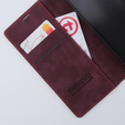 Чохол для iPhone 15 Pro Max, ERBORD Vintage, гаманець з клапаном, червоний