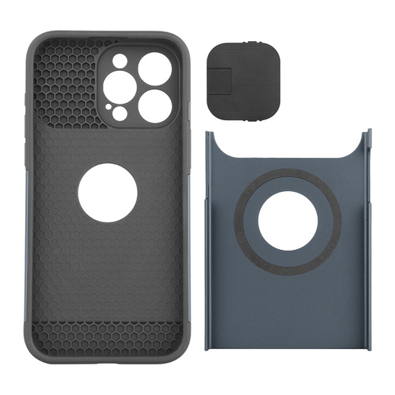 Чoхол до iPhone 15 Pro Max, ERBORD MagProtect Slide Camera, титановий синій