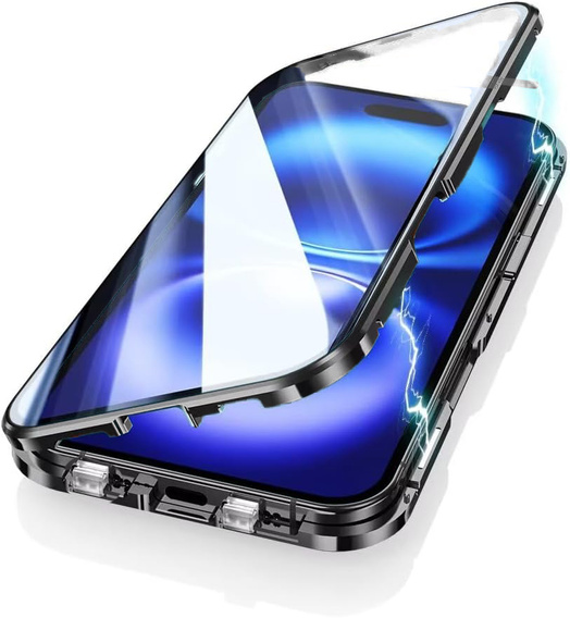 Магнітний чохол Dual Glass MagSafe для iPhone 16, чорний