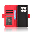 Футляр з клапаном для Xiaomi 14T Pro, Card Slot, червоний
