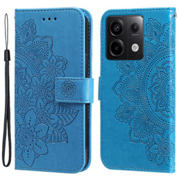 Откидной чехол для Xiaomi Redmi Note 13 Pro 5G, Mandala, синий