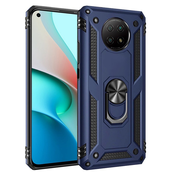 Бронированный Чехол до Xiaomi Redmi Note 9T 5G, Nox Case Ring, синий