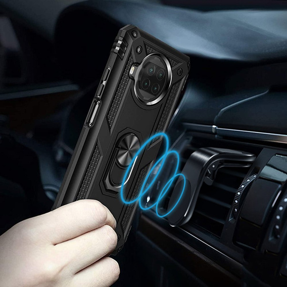 Бронированный Чехол до Xiaomi Mi 10T Lite, Nox Case Ring, чёрный