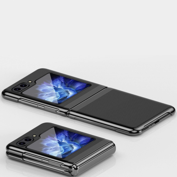 Чехол для Samsung Galaxy Z Flip7 FE / Z Flip6, PC Case, прозрачный / черный