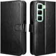 Футляр з клапаном для Infinix Hot 50 4G, Crazy Horse Wallet, чорний
