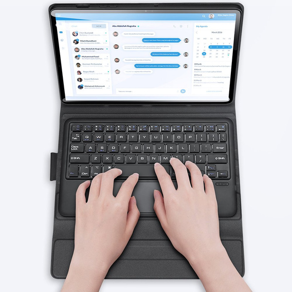 Чехол + клавиатура Samsung Galaxy Tab S7 / S8, Dux Ducis Magnetic Keyboard, чёрный