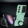 Бронированный чехол для Samsung Galaxy S23 FE, CamShield MagSafe, зелёный