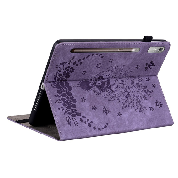 чехол-крышка для Lenovo Tab P12, flower, фиолетовый