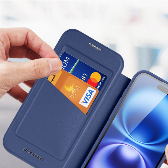 Чохол Dux Ducis для iPhone 17, Skin X Pro, з клапаном, для MagSafe, темно-синій