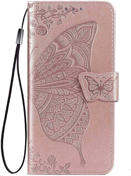 Чохол-книжка для Vivo Y19s, Butterfly, рожевий rose gold