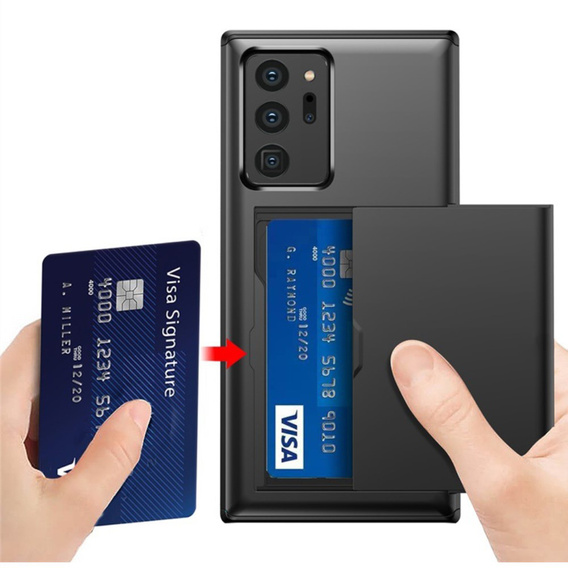 Чехол до Samsung Galaxy Note 20 Ultra, Sliding Card Holder, чёрный