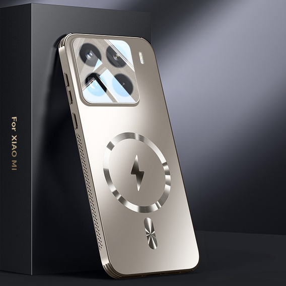 Чехол для Xiaomi 15, MagSafe, титановое золото