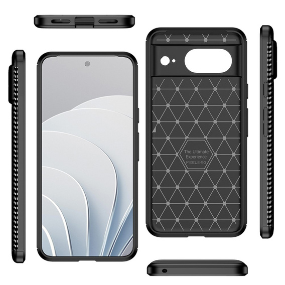 Чoхол до Google Pixel 8, Carbon Gel, чорний