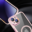 Чохол для iPhone 15 Plus, ERBORD Impact Guard, MagSafe, рожевий