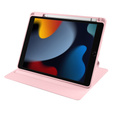 Чехол для iPad 10.2" 2021/2020/2019 (9/8/7 gen.), с местом для стилуса, поворачивающийся на 360°, розовый