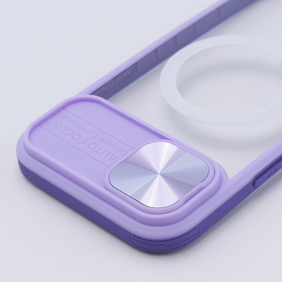 Чехол до iPhone 15 Plus, Slide Camera Magsafe, фиолетовый
