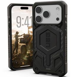 Чехол Urban Armor Gear для iPhone 17 Pro Max, Monarch Pro Kevlar MagSafe, Carbon Fiber