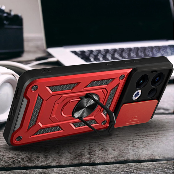 Чехол NOX Camera Slide Oppo Reno 13, CamShield Slide, красный