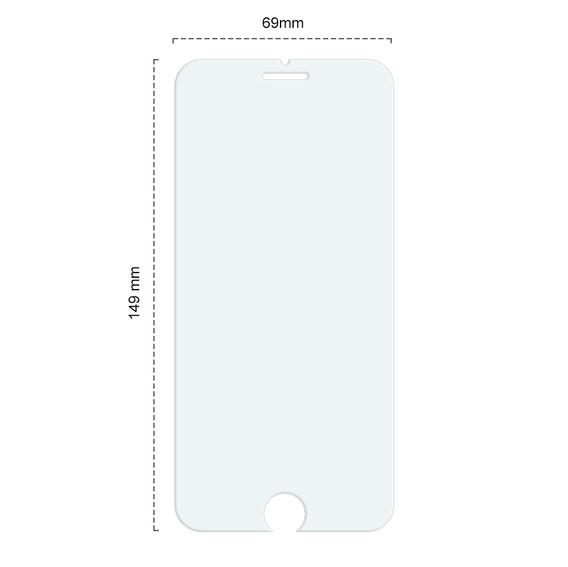 2x Закаленное стекло для iPhone 7 Plus/8 Plus, ERBORD 9H Hard Glass на экране