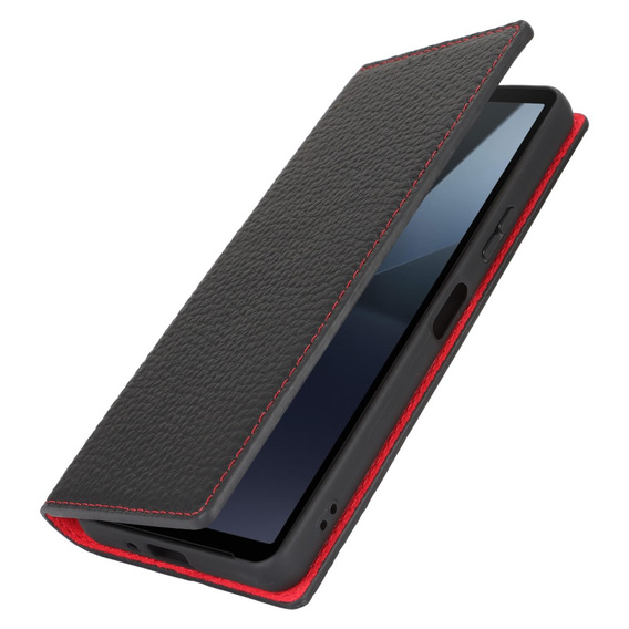 Кожаный чехол для Sony Xperia 10 VI, ERBORD Grain Leather, чёрный