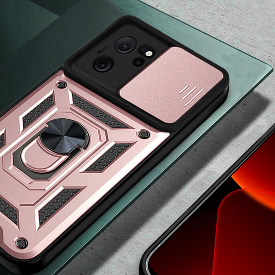 Чехол NOX Camera Slide Xiaomi 13T / 13T Pro, CamShield Slide, розовый rose gold