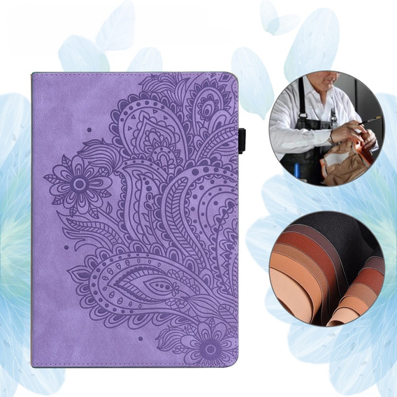 чехол-крышка для Xiaomi Redmi Pad SE 11", flower, фиолетовый