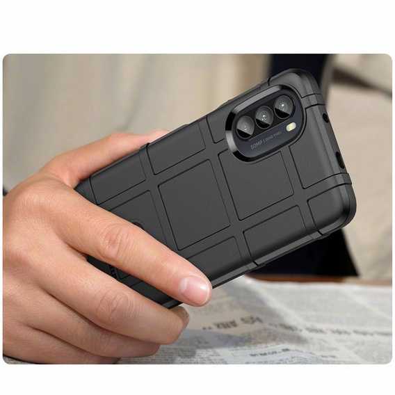 Чехол до Motorola Moto G52 / G82 5G, Rugged Shield, чёрный