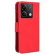 Футляр з клапаном для Xiaomi Redmi Note 13 5G, Card Slot, червоний
