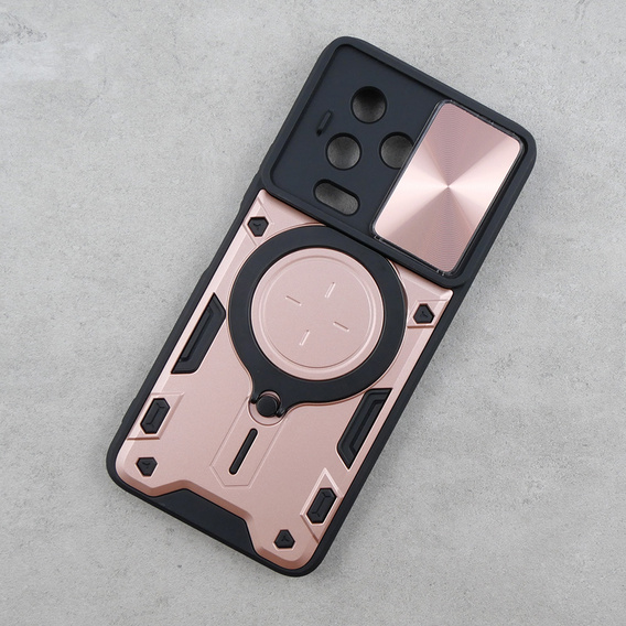 Броньований чохол для Infinix Note 12 Pro 4G / Note 12 2023, CamShield Slide, рожевий rose gold