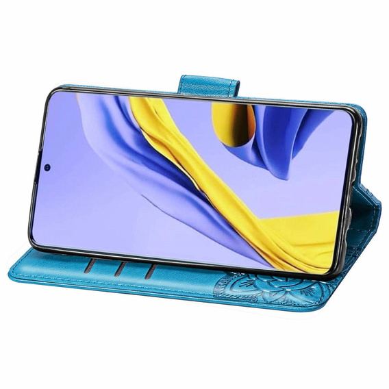 Откидной чехол для Samsung Galaxy A51 4G, Butterfly, синий
