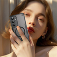 Бронированный чехол для Samsung Galaxy S25 FE, для MagSafe, матовый черный