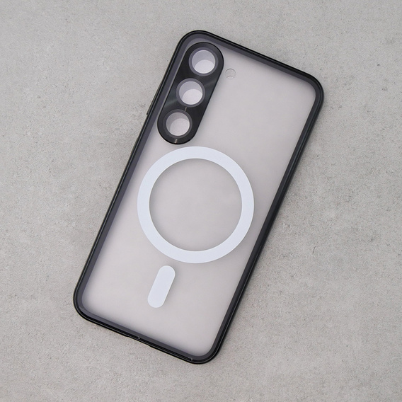 Магнітний чохол Dual Glass MagSafe для Samsung Galaxy S23+ Plus, чорний