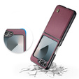 Чохол для Samsung Galaxy Z Flip7 FE / Z Flip6, CASE Litchi Leather, червоний