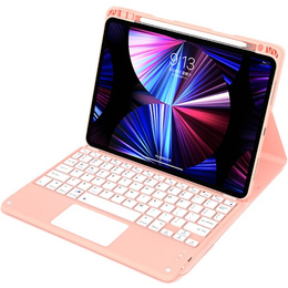 Чохол + клавіатура iPad Air 10.9 4 2020 / 5 2022, Touchpad, рожевий rose gold