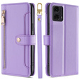 Чохол-книжка для Motorola Moto G04 / G24 / G24 Power, Wallet Zipper Pocket, фіолетовий