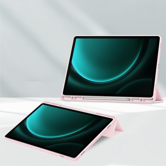 Чехол для Samsung Galaxy Tab S9 FE+ Plus, Smartcase Hybrid, с местом для стилуса, розовый