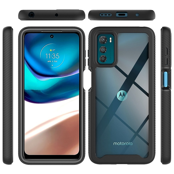 Чехол для Motorola Moto G42 4G, Shockproof, с пленкой, чёрный