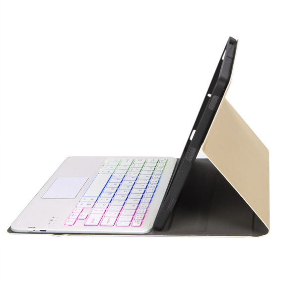 Чохол з підсвічуванням bluetooth touchpad-клавіатури для iPad 10.9" 2022 (10 gen.), золотий